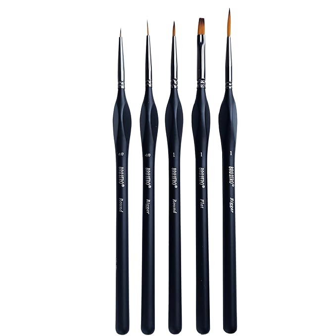 BRUSTRO Artists’ Miniature Precision Brushes - Set of 5