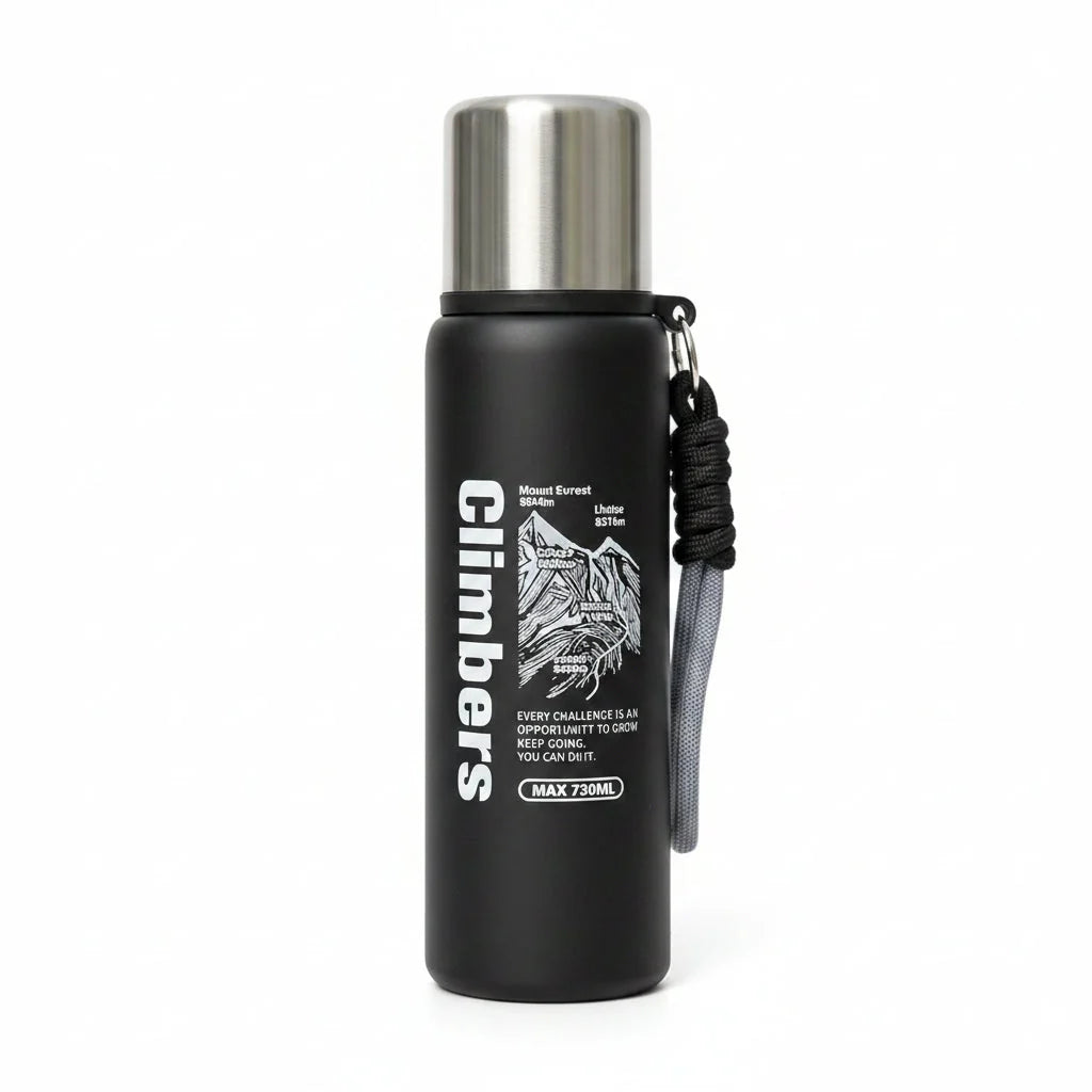 Climbers 730ML Stainless Steel Flask with Cup Vacuum Insulated Bottle