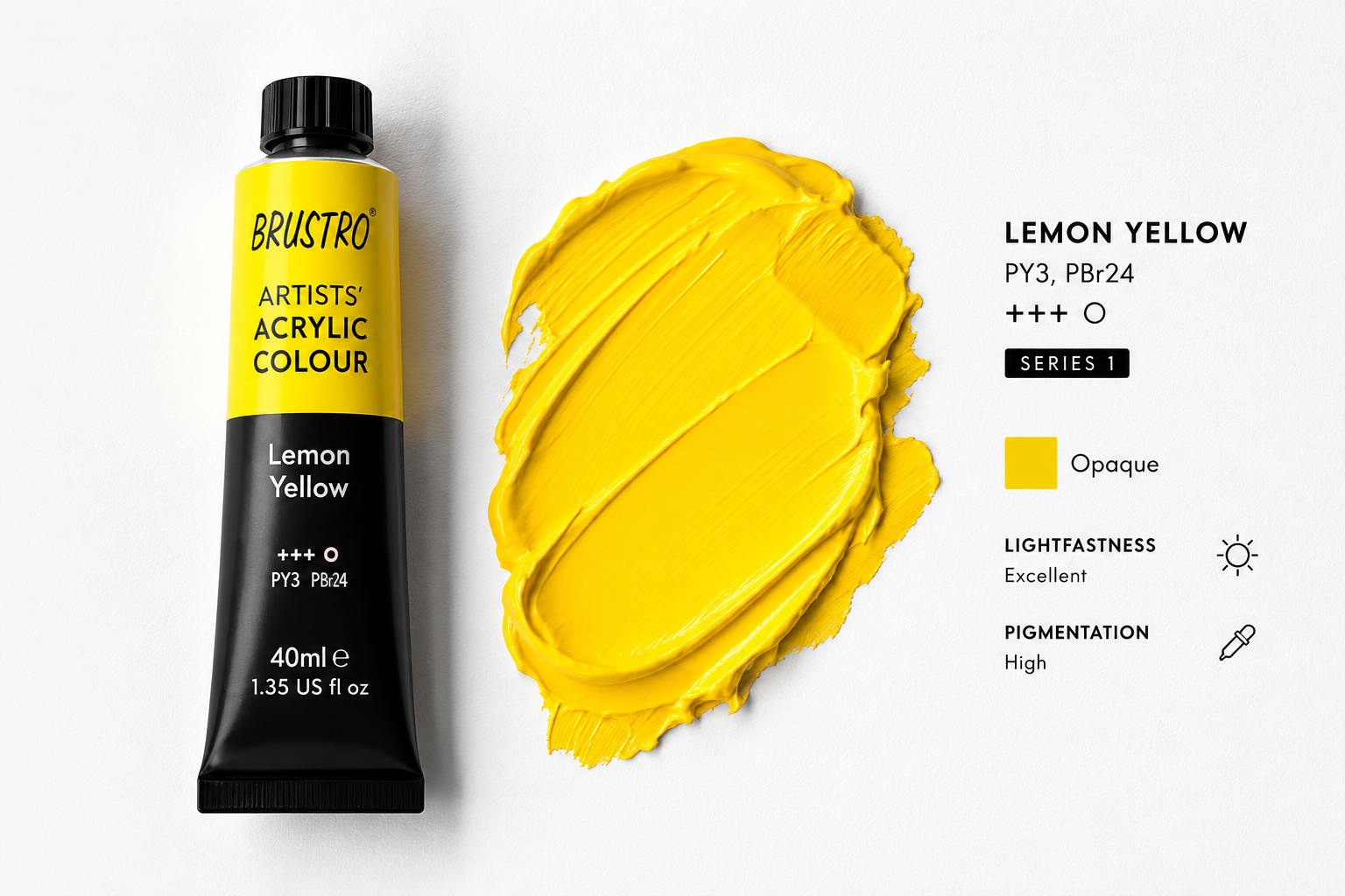 Brustro Acrylic Paint 40ml Tubes – Premium Artist Quality
