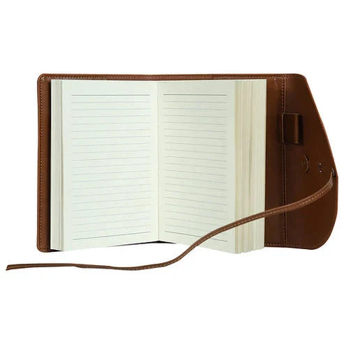 Premium Vintage A6 Leather Notebook Tan Brown